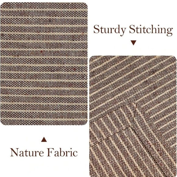 Grey Striped Linen Table Runner 13 x 95 Cloth Rustic Country Eco-Friendly New - Picture 2 of 7